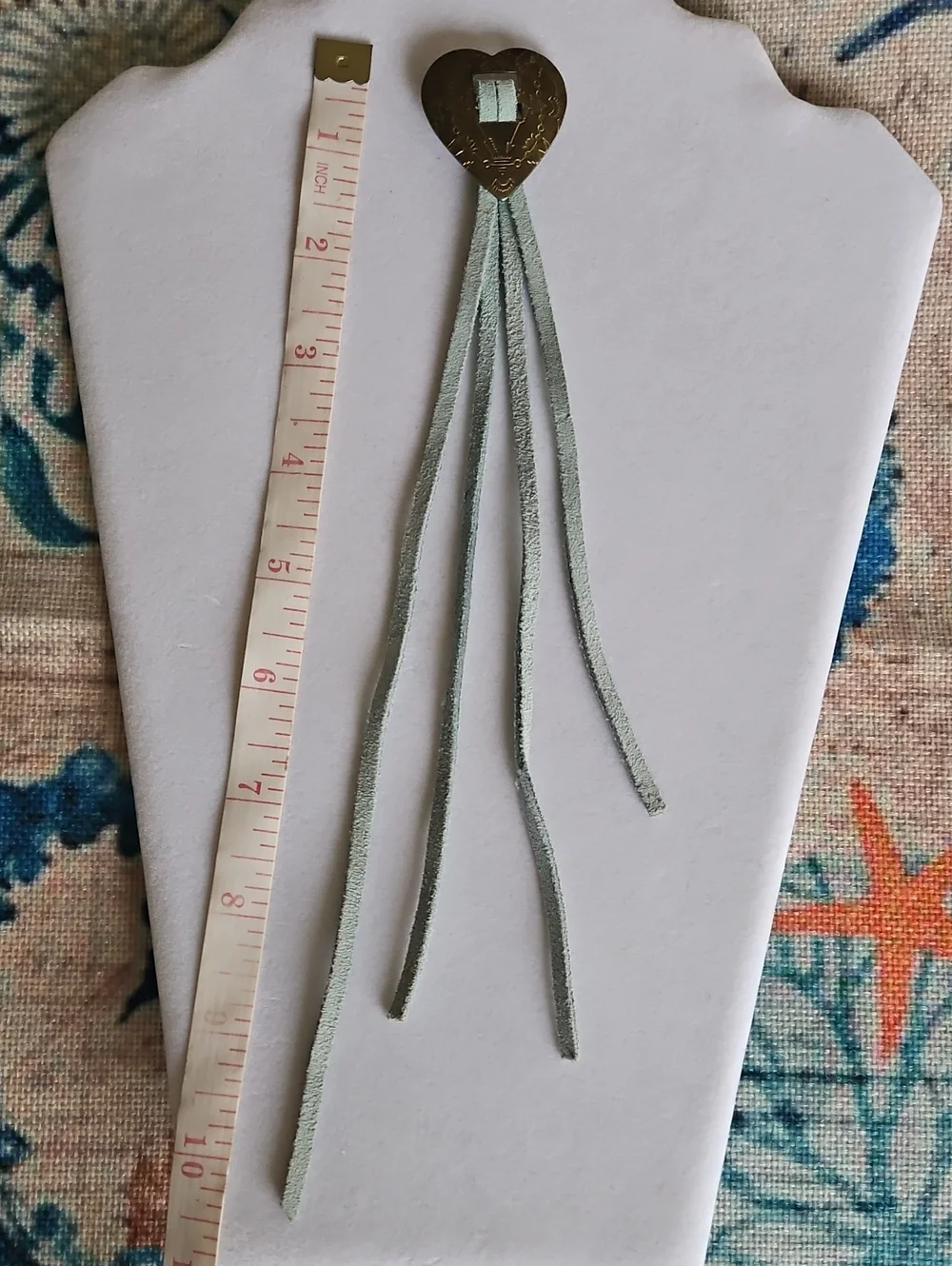 Vintage Brass Heart Tassel Pendant